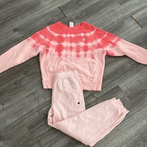Pink Champion sweatsuit